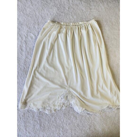 VTG 60s Gossard Artemis Half Slip Lace Trim Lingerie Sz Small Ivory White USA - Picture 2 of 11